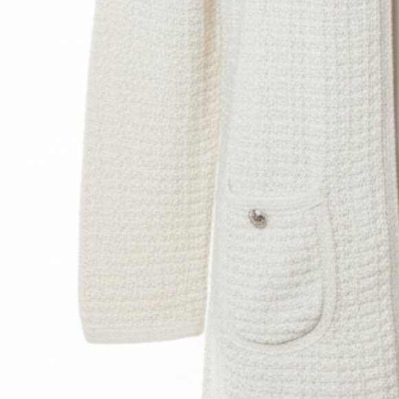 NWT Talbots Women's Textured Metallic Knit Cardigan Coat M - Picture 7 of 13